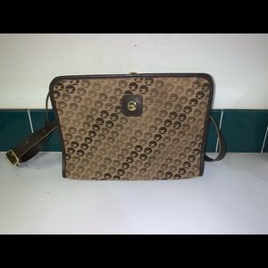 Zenith canvas and leather purse.